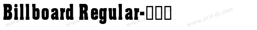 Billboard Regular字体转换
